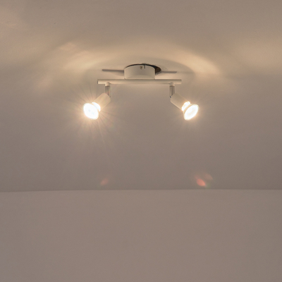 ΣΠΟΤ ΚΙΝΗΤΟ 2ΦΩΤΟ ΜΕΤΑΛΛΙΚΟ Max 7W 2XGU10 220X80X125mm ΛΕΥΚΟ  ARTE ILLUMINA VORRAS