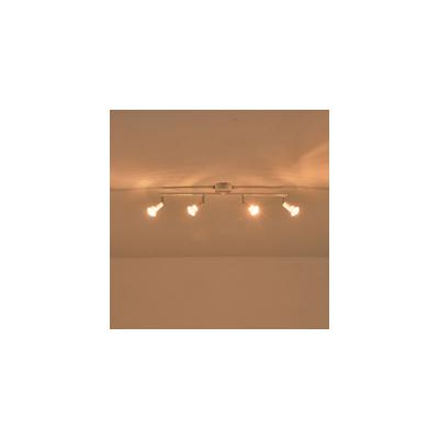 ΣΠΟΤ ΚΙΝΗΤΟ 4ΦΩΤΟ ΜΕΤΑΛΛΙΚΟ Max 7W 4XGU10 600X80X130mm ΛΕΥΚΟ ARTE ILLUMINA VORRAS