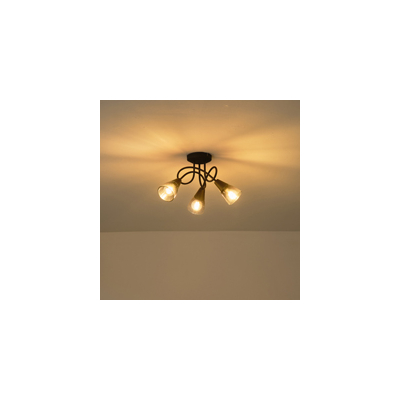 ΣΠΟΤ ΜΕΤΑΛΛΙΚΟ ΜΕ SMOKY ΓΥΑΛΙ ΤΡΙΦΩΤΟ 3XE14 D380XH185mm ARTE ILLUMINA CLASSY