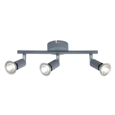 ΣΠΟΤ ΚΙΝΗΤΟ 3ΦΩΤΟ ΜΕΤΑΛΛΙΚΟ Max 7W  ΓΚΡΙ 3XGU10 300X80X125mm ARTE ILLUMINA VORRAS