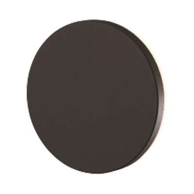 ΑΠΛΙΚΑ ΤΟΙΧΟΥ ΣΤΡΟΓΓΥΛΗ LED 10W Φ150X50 3000K IP54 ΜΑΥΡΗ PRO ARTE ILLUMINA