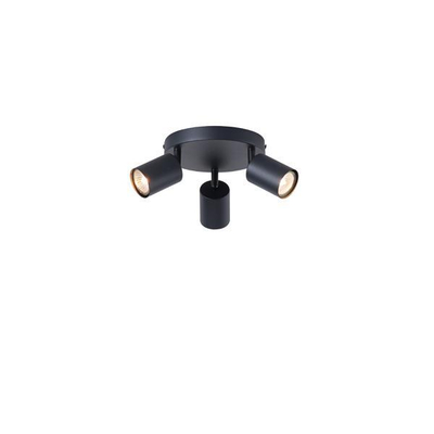 ΣΠΟΤ ΜΕΤΑΛΛΙΚΟ 3ΦΩΤΟ 3XGU10 Max 7W  Φ180X135mm  ΜΑΥΡΟ ARTE ILLUMINA OLYMP