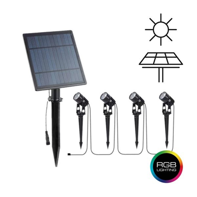 ΑΠΛΙΚΑ ΑΛΟΥΜΙΝΙΟΥ ΜΕ ΗΛΙΑΚΟ PANEL ΚΑΡΦΩΤΗ 2.4W, 240LM 4000K RGB ARTE ILLUMINA
