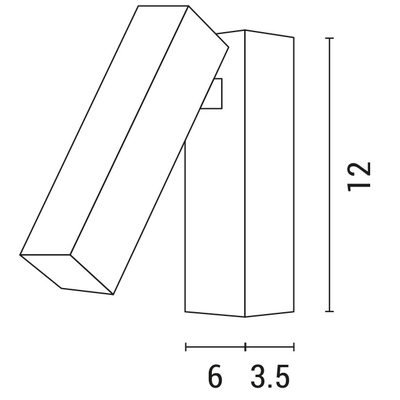 ΑΠΛΙΚΑ ΤΟΙΧΟΥ ΕΣΩΤΕΡΙΚΗ LED 3W 3000Κ ALK01 ΜΑΥΡΗ ARTE ILLUMINA