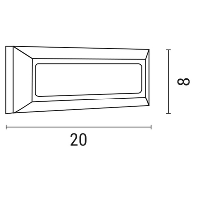 ΦΩΤΙΣΤΙΚΟ ΤΟΙΧΟΥ SLIM LED 4W IP65 230V 3000K 200X80mm ΛΕΥΚΟ PRO ARTE ILLUMINA