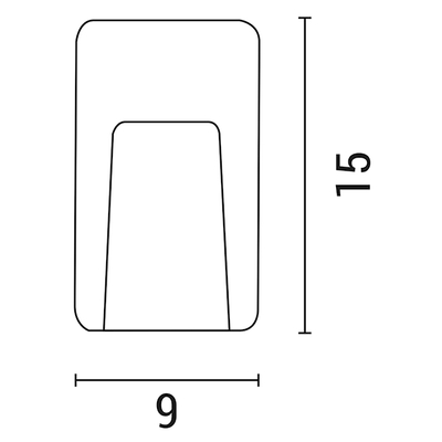 ΦΩΤΙΣΤΙΚΟ ΤΟΙΧΟΥ SLIM LED 3W IP65 230V 3000K 90X150mm ΓΡΑΦΙΤΗΣ PRO ARTE ILLUMINA