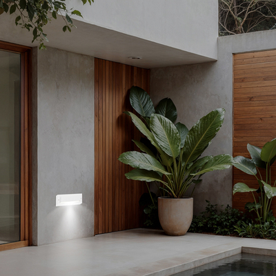 ΦΩΤΙΣΤΙΚΟ ΤΟΙΧΟΥ LED 6W 255X42X90 3CCT IP65 ΛΕΥΚΟ ARTE ILLUMINA SENARIO