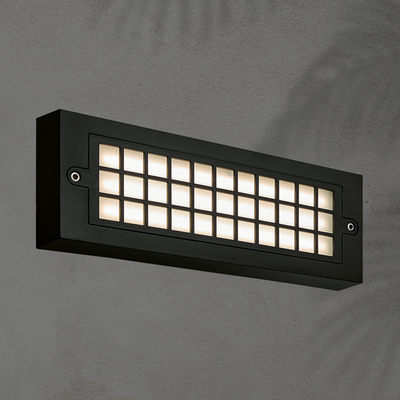 ΦΩΤΙΣΤΙΚΟ ΤΟΙΧΟΥ LED 6W 255X30X90 3CCT IP65 ΜΑΥΡΟ  ARTE ILLUMINA SENARIO