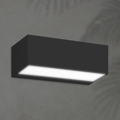 ΦΩΤΙΣΤΙΚΟ ΤΟΙΧΟΥ LED 12W 230X90X100 3CCT IP65 ΜΑΥΡΟ ARTE ILLUMINA LIMA