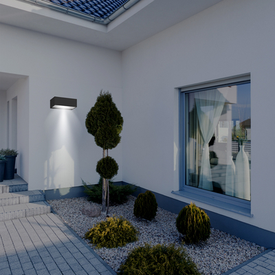 ΦΩΤΙΣΤΙΚΟ ΤΟΙΧΟΥ LED 12W 230X90X100 3CCT IP65 ΜΑΥΡΟ ARTE ILLUMINA LIMA