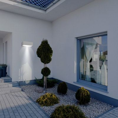 ΦΩΤΙΣΤΙΚΟ ΤΟΙΧΟΥ LED 12W 230X90X100 3CCT IP65 ΓΚΡΙ ARTE ILLUMINA LIMA