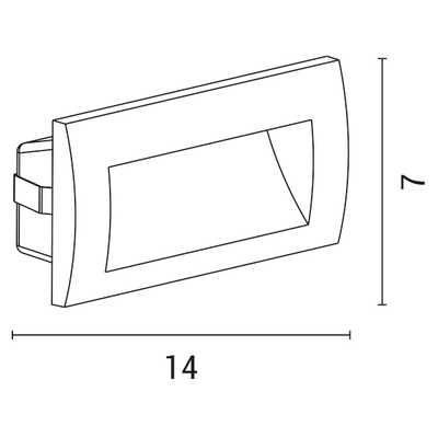 ΦΩΤΙΣΤΙΚΟ ΧΩΝΕΥΤΟ LED 3W IP54 220-240V 140X70X70mm ΓΡΑΦΙΤΗ PRO ARTE ILLUMINA