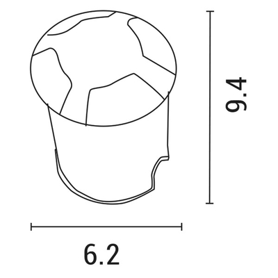 ΦΩΤΙΣΤΙΚΟ ΔΑΠΕΔΟΥ ΕΞΩΤΕΡΙΚΟ 4F LED 3W IP65 85-265V Φ62mm ΜΑΥΡΟ PRO ARTE ILLUMINA