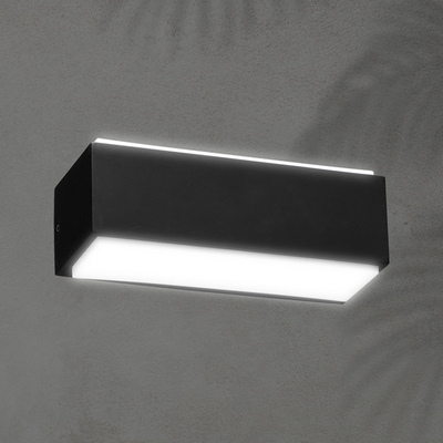 ΑΠΛΙΚΑ ΤΟΙΧΟΥ ΑΛΟΥΜΙΝΙΟΥ LED UPDOWN 10W ΜΑΥΡΗ ARTE ILLUMINA NIKITA