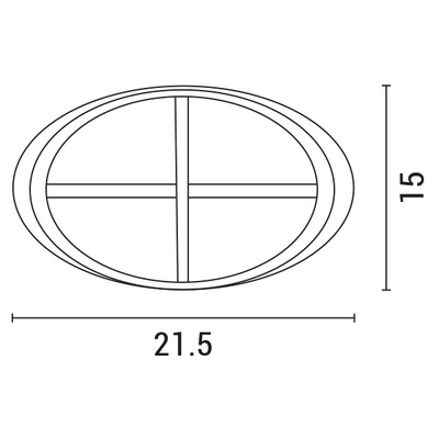 ΑΠΛΙΚΑ ΤΟΙΧΟΥ OBAΛ ΑΛΟΥΜΙΝΙΟΥ ΛΕΥΚΗ ARTE ILLUMINA