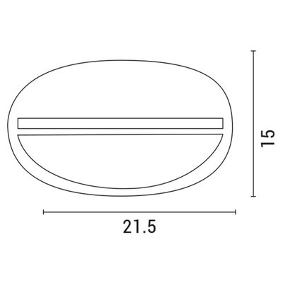 ΑΠΛΙΚΑ ΤΟΙΧΟΥ OBAΛ ΑΛΟΥΜΙΝΙΟΥ ΜΑΥΡH ΜΕ ΚΑΛΥΠΤΡΟ ARTE ILLUMINA