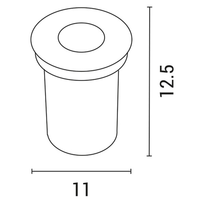 ΦΩΤΙΣΤΙΚΟ ΔΑΠΕΔΟΥ ΧΩΝΕΥΤΟ ΜΕ ΠΛΑΣΤΙΚΗ ΒΑΣΗ ΣΤΡΟΓΓΥΛΟ GU10 IP65 33W ARTE ILLUMINA