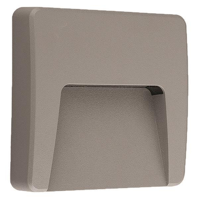 ΦΩΤΙΣΤΙΚΟ ΤΟΙΧΟΥ SLIM LED 3W IP65 230V 3000K 120X120mm ΓΚΡΙ PRO ARTE ILLUMINA