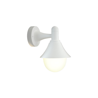it-Lighting Rabun 1xE27 Outdoor Wall Lamp White D:24.5cmx23.5cm (80202524)