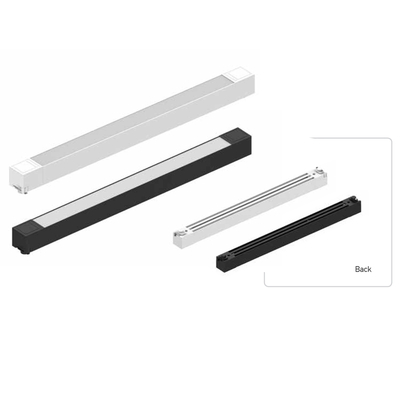InLight Γραμμικό φωτιστικό LED 35W 3000K για μονοφασική ράγα σε μαύρη απόχρωση D:47,5cmX3,3cm (T02701-BL)
