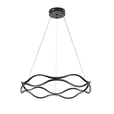 Inlight Κρεμαστό φωτιστικό LED 80W 3CCT (by switch on base)  D:60cm (6097-Black)