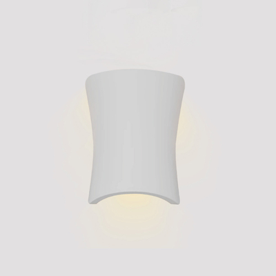 Inlight Επιτοίχιο φωτιστικό λευκό από γύψο 1XE14 D:21,5cm (43053-White)