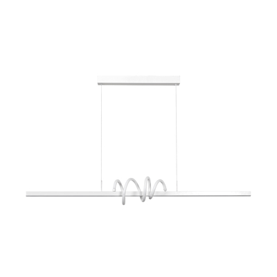 InLight Κρεμαστό φωτιστικό LED 40W 3CCT (by switch on base) σε λευκό χρώμα D:120cm (6075-WH)