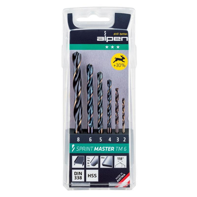Τρυπάνια αέρος MASTER για σίδερο σετ 6τεμ. Νο 2 - 8mm / 008111221