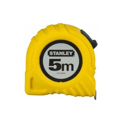 Μέτρο πλαστικό κίτρινο με λάμα 19mm - 5m σε blister. Εργονομικός σχεδιασμός με κέλυφος από ABS για ευκολία στη χρήση. / 0-30-497