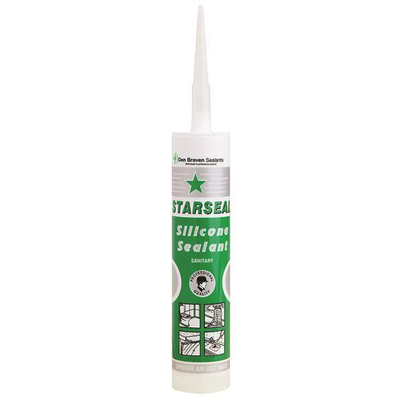 Σιλικόνη 25τεμ. STARSEAL λευκή 260ml όξινη, με πολύ μεγάλη ελαστικότητα, αντοχή στις υπεριώδεις ακτίνες, τις ρηγματώσεις, το νερό, την υγρασία, με πρόσθετα μυκητοκτόνα για την μούχλα, για εσωτερική και εξωτερική χρήση / 10755101