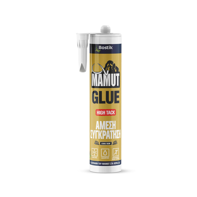 Κόλλα ισχυρή άμεσης συγκράτησης 12τεμ. MAMUT GLUE 290ml λευκή τεχνολογίας MS Polymer, άοσμο, ουδέτερο, χωρίς διαλύτες, δεν επηρεάζει ευαίσθητες επιφάνειες, αντοχή σε εφελκυσμό 2,2Nmm², αντικαθιστά καρφιά και βίδες / 12009144