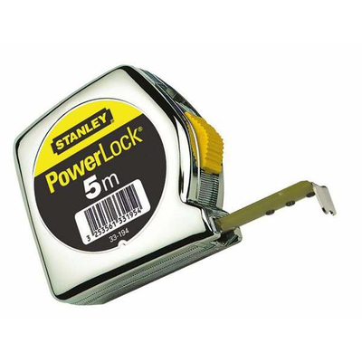 Μέτρο POWERLOCK με κέλυφος ABS και λάμα 19mm - 5m.
Επίστρωση λάμας από πολυεστέρα Mylar για προστασία από τη φθορά: 10πλάσιος χρόνος ζωής σε σύγκριση με τις κλασικές λάμες. Επιχρωμιωμένο ατσάλινο κέλυφος. Κλιπ ζώνης. / 1-33-194