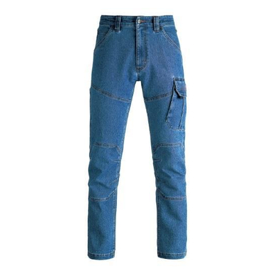 Παντελόνι εργασίας jeans NIMES μπλε, 73% Βαμβάκι, 25% Πολυεστέρας, 2% Ελαστάνη 310g/m με μια τσέπη αριστερά στο πλάι S / 36810