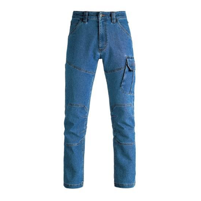 Παντελόνι εργασίας jeans NIMES μπλε, 73% Βαμβάκι, 25% Πολυεστέρας, 2% Ελαστάνη 310g/m με μια τσέπη αριστερά στο πλάι ΧXL / 36814