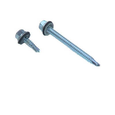 Τρυπανόβιδα με γαλβανιζέ κεφάλι εξάγωνο ροδέλα και λάστιχο 500τεμ. Νο6,3x25mm. Ποσότητα κιβωτίου 4 x 500 / 46863025