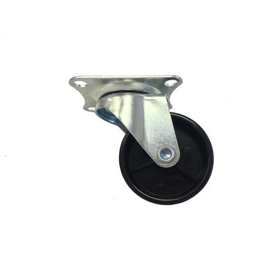 Ρόδα μαύρη ελαφρού τύπου 30x13mm, ύψος 41mm, πλάκα 32x32mm / 654030