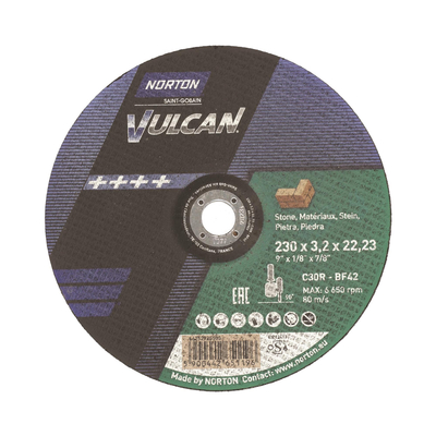 Δίσκος κοπής μαρμάρου 25τεμ. κούρμπα vulcan No230x3,2x22,23mm / 66252925503