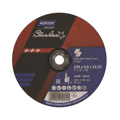 Δίσκος κοπής σιδήρου 25τεμ. Starline No230x3,2x22,23mm / 66252837278