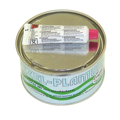 Πολυεστερικός στόκος 12τεμ. VEZEL-PLAMUUR 750gr δυο συστατικών, για επαγγελματική χρήση, με ίνες υάλου για συνεκτική αντοχή, εύκολη εφαρμογή, ισχυρή πρόσφυση, γρήγορη ωρίμανση, χρόνος επεξεργασίας μετά τη μίξη 4-8 λεπτά, μπορεί να τριφτεί και να βαφτεί με / 84000008