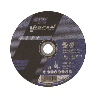 Δίσκος κοπής για inox-σιδηρου  25τεμ. ίσιος VULCAN No180x1,6x22,23mm / 66252925435