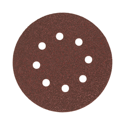 Γυαλόχαρτο 100τεμ. VELCRO με 8 τρύπες 125mm κόκκινο Νο60 / 63642516174
