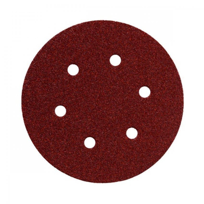 Γυαλόχαρτο 50τεμ. VELCRO με 6 τρύπες 150mm κόκκινο Νο320 / 69957351532