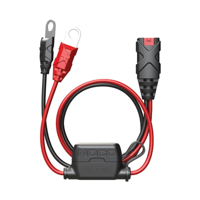 Ο ακροδέκτης X-Connect Eyelet Terminal επιτρέπει τη γρήγορη σύνδεση ενός φορτιστή μπαταρία σε οποιαδήποτε μπαταρία. Αντικαταστείστε έναν χαμένο σύνδεσμο ή τοποθετήστε έναν μόνιμα στη μοτοσυκλέτα, το ATV, το snowmobile, το σκάφος σας, τη μηχανή του γκαζόν και άλλα για εύκολη φόρτιση.

Χαρακτηριστικά
Τύπος υποδοχής: Θηλυκός σύνδεσμος X-Connect
Τύπος εξόδου: Δακτύλιος M6 (7.6 χιλ.)
Μήκος καλωδίου DC: 610 χιλ.
Μέγεθος ασφάλειας DC: 10AM
Συμβατός με τα παρακάτω μοντέλα της Noco
GENIUS1, GENIUS2, GENIUS5, GENIUS10, G750, G1100, G3500, G7200, GENIUS2x2, GENIUS2x4 / GC002