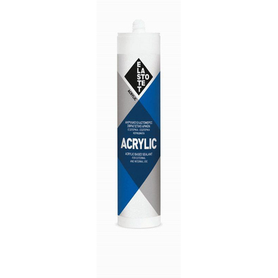 Ελαστομερές ακρυλικό σφραγιστικό, στόκος ACRYLIC 25τεμ. φύσιγγα 280ml γκρι, ενός συστατικού με βάση 
ακρυλικές ρητίνες, για εσωτερική και εξωτερική 
χρήση. Έχει καλή πρόσφυση στα περισσότερα
 υποστρώματα. Μπορεί να εφαρμοστεί ακόμα και σε
υγρές επιφάνειες χωρίς τη χρήση ασταριού. Βάφεται 
μετά τη σκλήρυνσή του με τα συνήθη οικοδομικά χρώματα. / P.00718