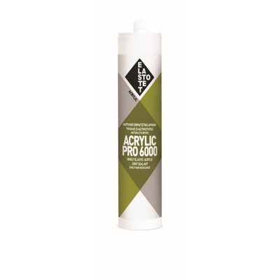 Ελαστομερές ακρυλικό σφραγιστικό, στόκος ACRYLIC PRO 6000 25τεμ. φύσιγγα 280ml λευκό υψηλής ελαστικότητας με
πολύ καλή αντοχή στην ακτινοβολία UV και τις
καιρικές συνθήκες. Είναι ιδιαίτερα ανθεκτικό στη
βροχή ακόμα και σε πολύ σύντομο χρόνο (μερικές
ώρες) από την εφαρμογή του. Στην επαφή του με
τον αέρα μετατρέπεται σε πλαστοελαστική μάζα με
πρόσφυση τόσο σε πορώδη δομικά υλικά (μπετόν,
σοβά, αμιαντοτσιμέντο, ξύλο, τούβλο, κ.τ.λ), όσο και
σε μη πορώδη υλικά, όπως αλουμίνιο, PVC, λαμαρίνα,
κ.α. Βάφεται μετά τη σκλήρυνσή του με τα συνήθη
οικοδομικά χρώματα, χωρίς να δημιουργεί γυαλάδες
ή κρακελάρισμα της βαφής. / P.00003