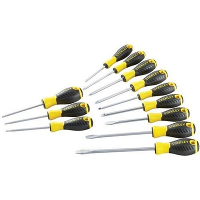 Κατσαβίδια ESSENTIAL σετ 12τεμ. 5 ίσια (5,5x100(2τμχ), 6,5x150, 8x175, 4x100), 2 phillips (1x100,2X100), 2 pozi (1x100, 2x100) και 3 torx (T10, T15, T20) / STHT0-60212