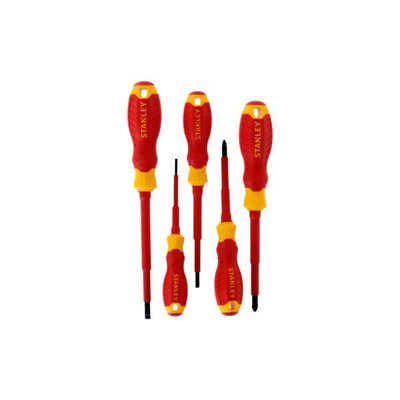Κατσαβίδια CUSHION GRIP με μόνωση 1000V σετ 5 τεμ. 3 ίσια (2,5x75, 4X100, 5,5x125) και 2 pozi (1x80, 2x100) / STHT65556-0