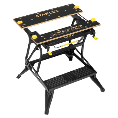 Διπλό ύψος εργασίας (62cm και 80cm) για ευέλικτη χρήση ως πάγκο εργασίας, στήριγμα εργαλείων, σφιγκτήρας ή καβαλέτο. Παρέχεται με μια επιπλέον αφαιρούμενη σανίδα μπαμπού. Ανθεκτικές σανίδες μπαμπού για μεγάλη διάρκεια ζωής του προϊόντος. Σύστημα σύσφιξης με ένα χέρι για εύκολη ρύθμιση της σιαγόνας. Οι ρυθμιζόμενοι στροφείς επιτρέπουν σε μεγαλύτερα ή περίεργα υλικά να παραμένουν σταθερά στη θέση τους και να συμβάλλουν στην αύξηση της δύναμης σύσφιξης. Ενσωματωμένες αυλακώσεις V για πριόνισμα σωλήνων και υποστήριξη άλλων στρογγυλών υλικών. Αντιολισθητικά ελαστικά πόδια για πρόσθετη ασφάλεια. Ανθεκτική κατασκευή από ατσάλινο πλαίσιο για μεγαλύτερη διάρκεια ζωής. Αναδιπλώνεται για εύκολη φορητότητα και συμπαγή αποθήκευση. Χώρος εργασίας όταν χρησιμοποιείται με τον τρίτο πίνακα: 74cm x 52.5cm. Άνοιγμα σιαγόνας: 0-29εκ. Διπλωμένο μέγεθος: 78x74x21.5cm.
Μέγιστη χωρητικότητα φορτίου: 250 kg. / STST83800-1