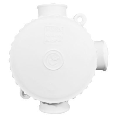 100 | ELBOX™ΑΝΘΥΓΡΟΥ Τ ΜΕ ΣΤΥΠ.ΙΡ65 Φ74xH39 ΛΕΥΚΟ