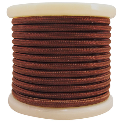 El330014 | Textile Cable 2x0.75mm²- Ρολλό 10mt – Kαφέ